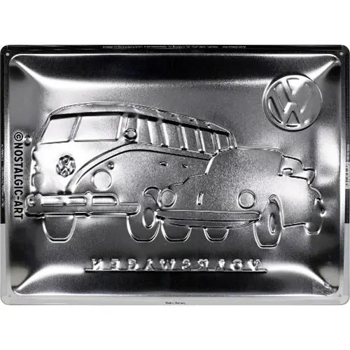 Nostalgic Art VW Meet The Classics 30x40cm Large Metal Tin Sign Home Wall Decor