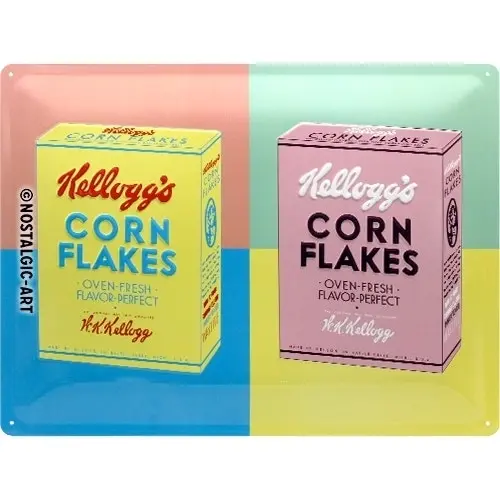 Nostalgic Art Kellogg's Packaging Pop Art 30x40cm Large Metal Sign Wall Decor