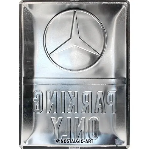 Nostalgic Art Mercedes-Benz Parking Only 30x40cm Large Tin Sign Home Wall Decor