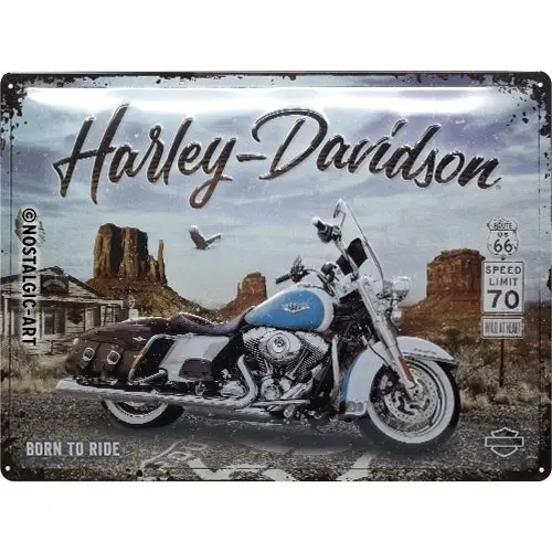 Nostalgic Art Harley-Davidson Route 66 Road King Classic 30x40cm Large Tin Sign