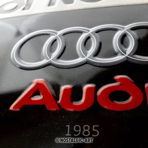 Nostalgic Art Audi Logo Evolution 30x40cm Large Metal Tin Sign Home Wall Decor