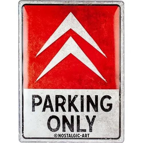 Nostalgic Art Citroën Parking Only 30x40cm Large Metal Sign Wall Hanging Decor