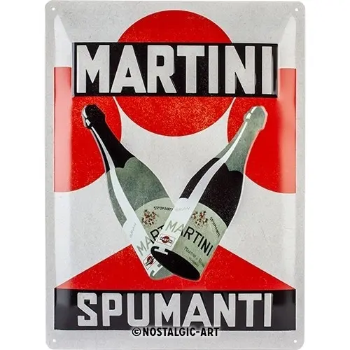 Nostalgic Art Martini Spumanti 30x40cm Large Metal Sign Home Wall Hanging Decor