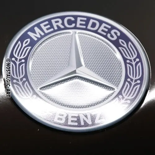 Nostalgic Art Mercedes-Benz Logo Evolution 25x50cm Metal Long Sign Wall Decor