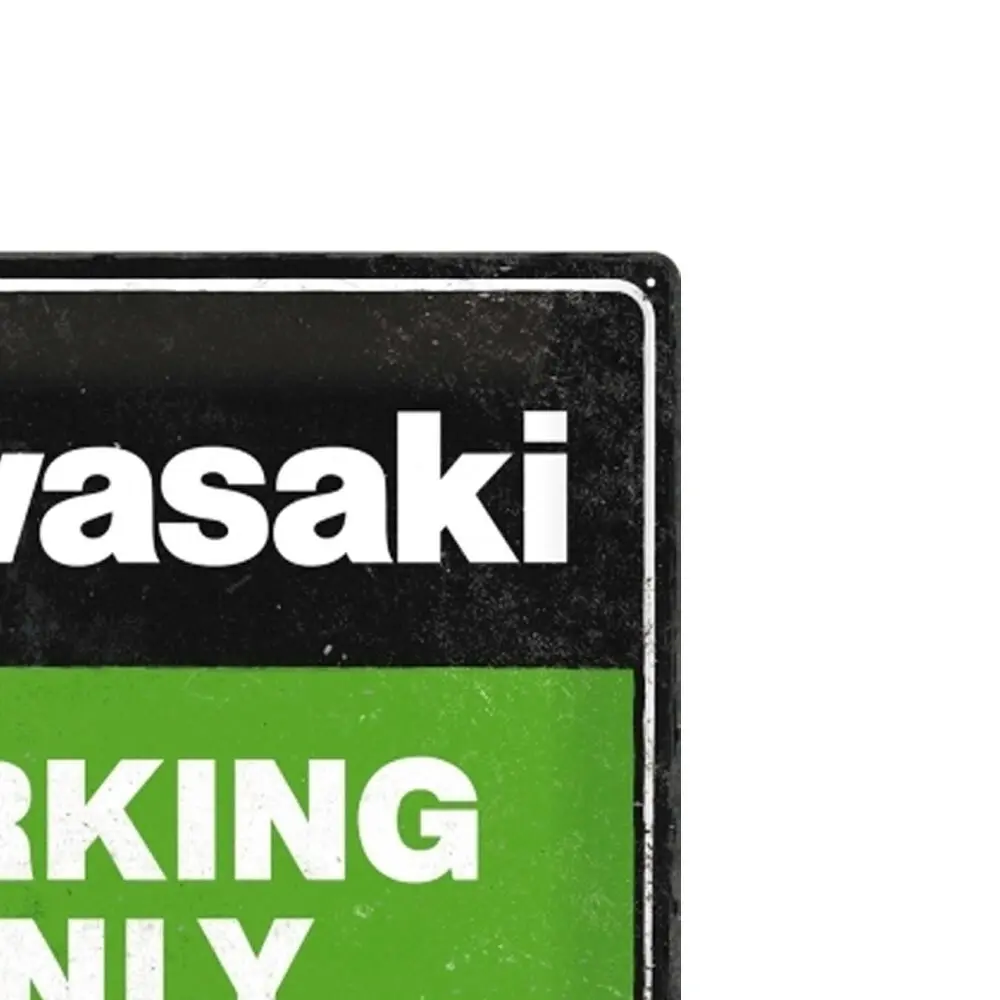 Nostalgic-Art 30x40cm Metal Sign Kawasaki Parking Only Large Home/Office Decor