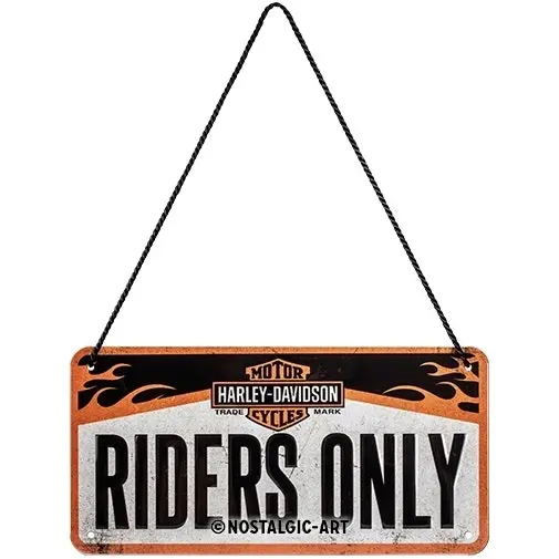 Nostalgic Art Metal 10x20cm Wall Hanging Sign Harley-Davidson Riders Only Decor