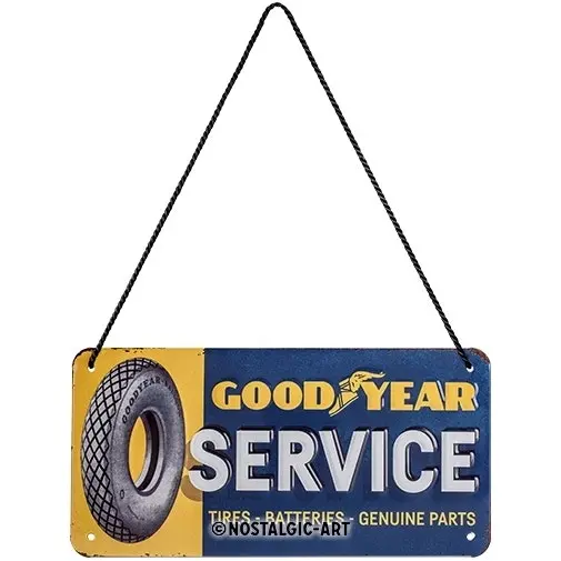 Nostalgic Art Metal 10x20cm Wall Hanging Sign Goodyear Service Home/Office Decor