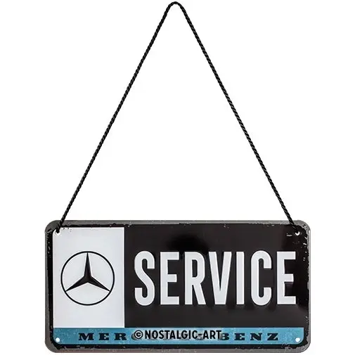 Nostalgic Art Metal 10x20cm Wall Hanging Sign Mercedes-Benz Service Home Decor