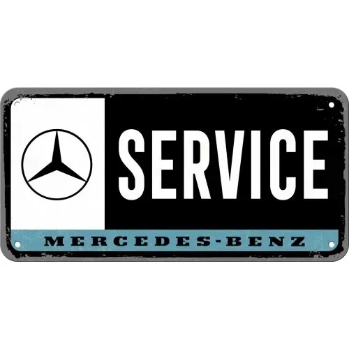 Nostalgic Art Metal 10x20cm Wall Hanging Sign Mercedes-Benz Service Home Decor