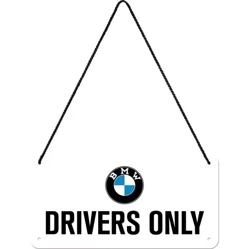 Nostalgic Art Metal 10x20cm Wall Hanging Sign BMW Drivers Only Home/Office Decor