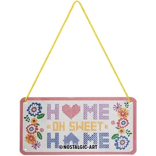 Nostalgic Art Metal 10x20cm Wall Hanging SignHome Sweet Home  Home/Office Decor