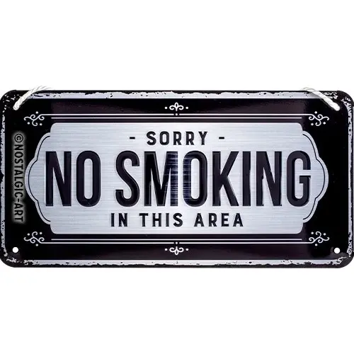 Nostalgic Art Metal 10x20cm Wall Hanging Sign Sorry No Smoking Home/Cafe Decor