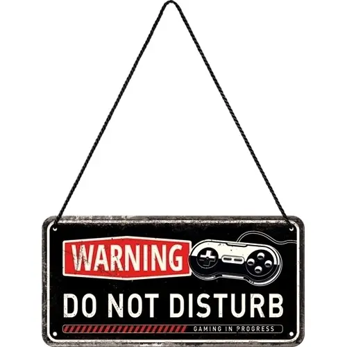 Nostalgic Art Metal 10x20cm Wall Hanging Sign Gaming Do Not Disturb Home Decor