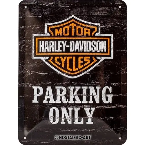 Nostalgic Art 15x20cm Small Wall Hanging Metal Sign Harley Davidson Parking Only