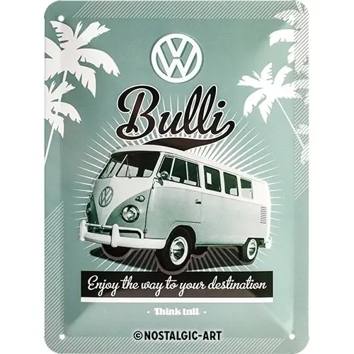 Nostalgic Art 15x20cm Small Wall Hanging Metal Sign Volkwagen Retro Bulli Decor