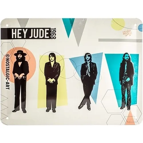 Nostalgic Art 15x20cm Small Wall Hanging Metal Sign The Beatles Hey Jude Decor