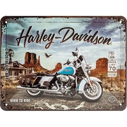 Nostalgic Art 15x20cm Small Wall Sign Harley-Davidson Route 66 Road King Classic