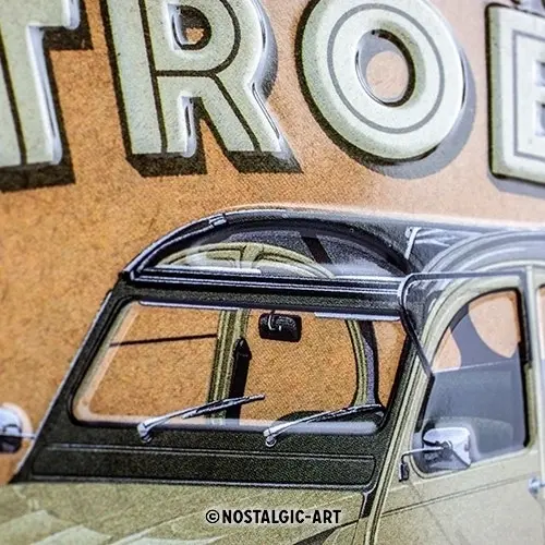 Nostalgic Art 15x20cm Small Wall Hanging Metal Sign Citroën 2CV Home/Cafe Decor