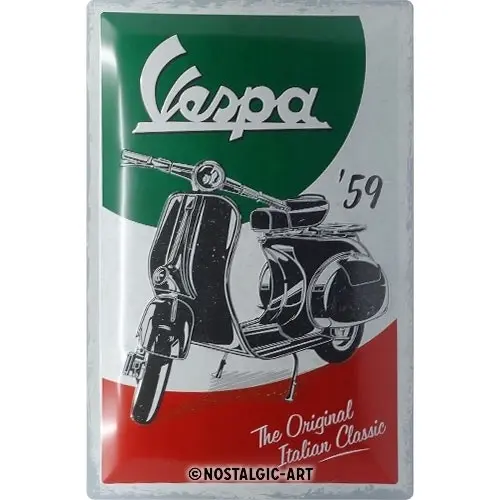 Nostalgic Art Vespa The Italian Classic 40x60cm XL Metal Sign Home Wall Decor