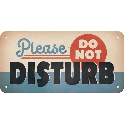 Nostalgic-Art Metal 10x20cm Wall Hanging Sign Do Not Disturb Home/Office Decor