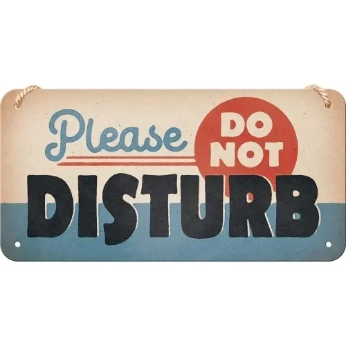 Nostalgic-Art Metal 10x20cm Wall Hanging Sign Do Not Disturb Home/Office Decor