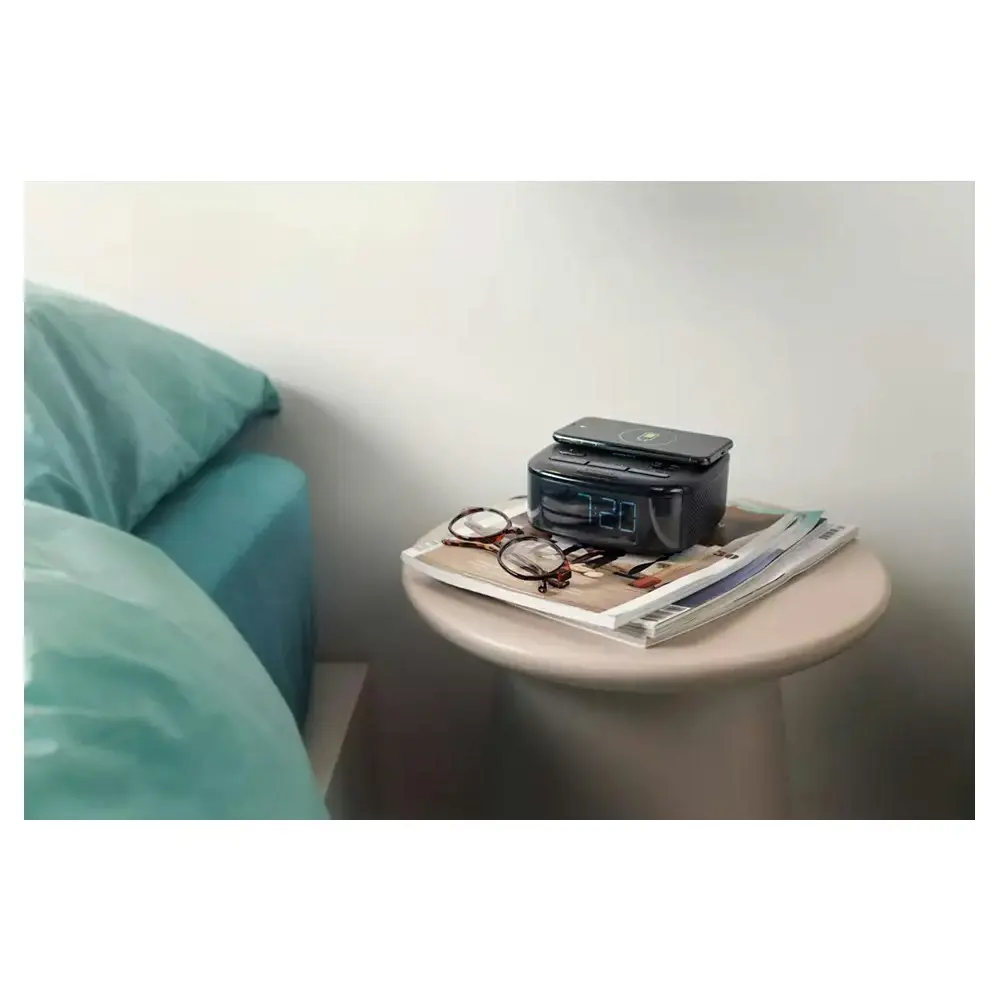 Philips TAR7705 FM DAB+ Alarm Clock Radio/Bluetooth Speaker/Wireless Qi Charger