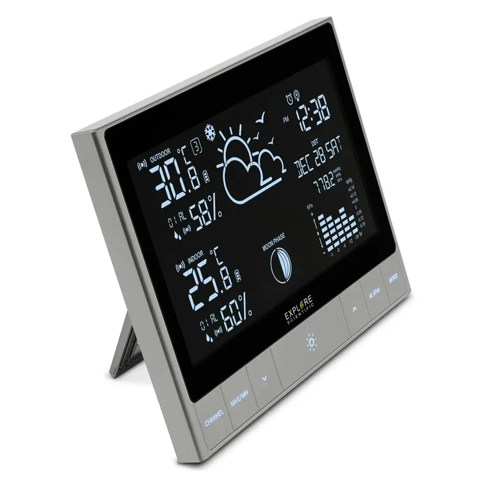 Explore Scientific Crystal Vision Modern Touch Key Horizontal Weather Station