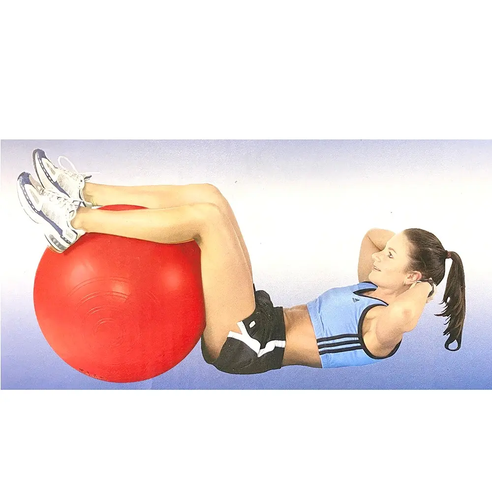 Exercise Fitness 65cm Fit Ball/Inflatable/Pilates/Yoga/Crossfit/Gym w/ Pump Red