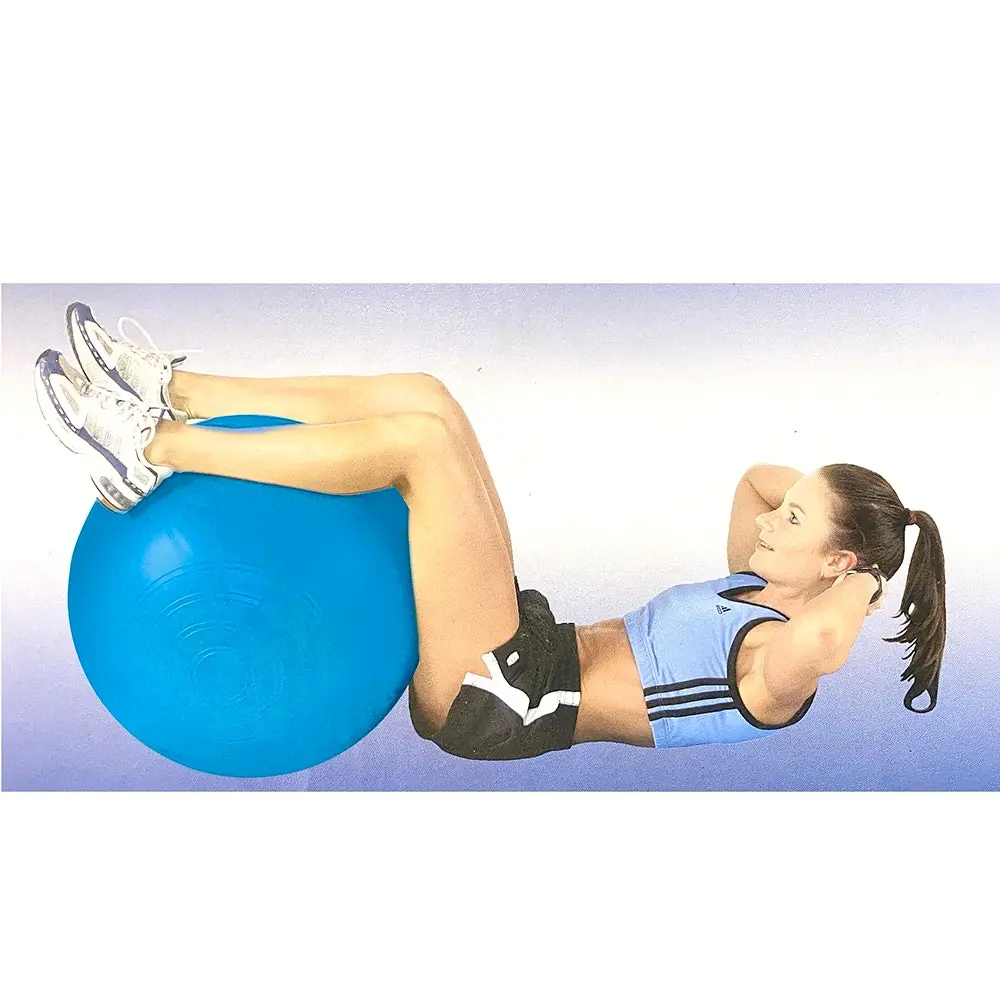 Exercise Fitness 65cm Fit Ball/Inflatable/Pilates/Yoga/Crossfit/Gym w/Pump Blue