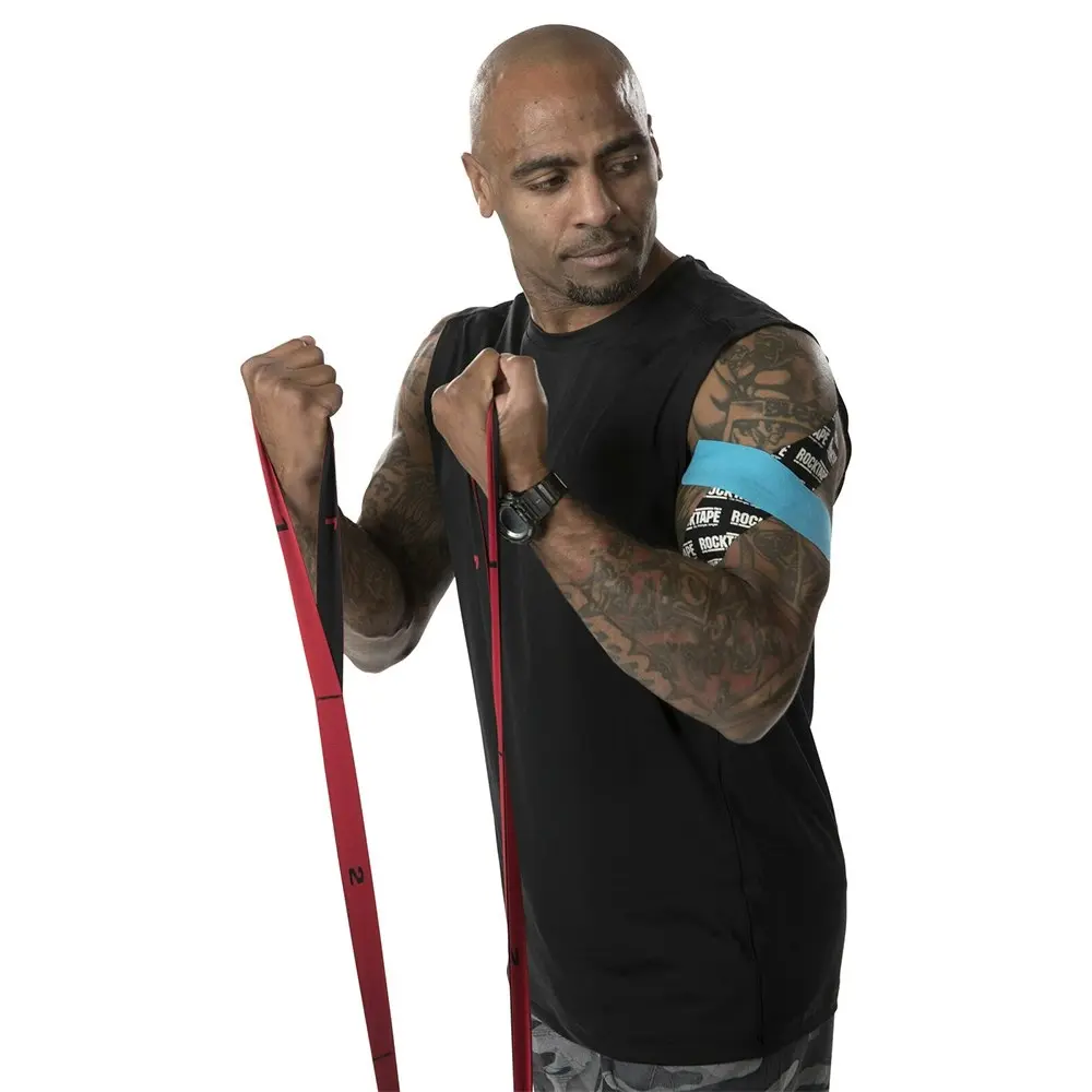 Rocktape Heavy 22-28lb RockBand Flex Strengthen Muscles Stretching Strap Red