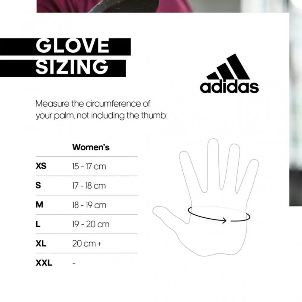 Adidas Essential Weight/Strength Women L Training Grip Gloves Gym/Sports Stone