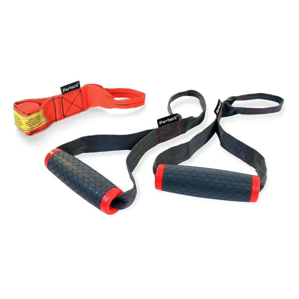 Perfect Fitness Attach Anywhere 10/15lb Resistance Strength Exercise Bands Kit