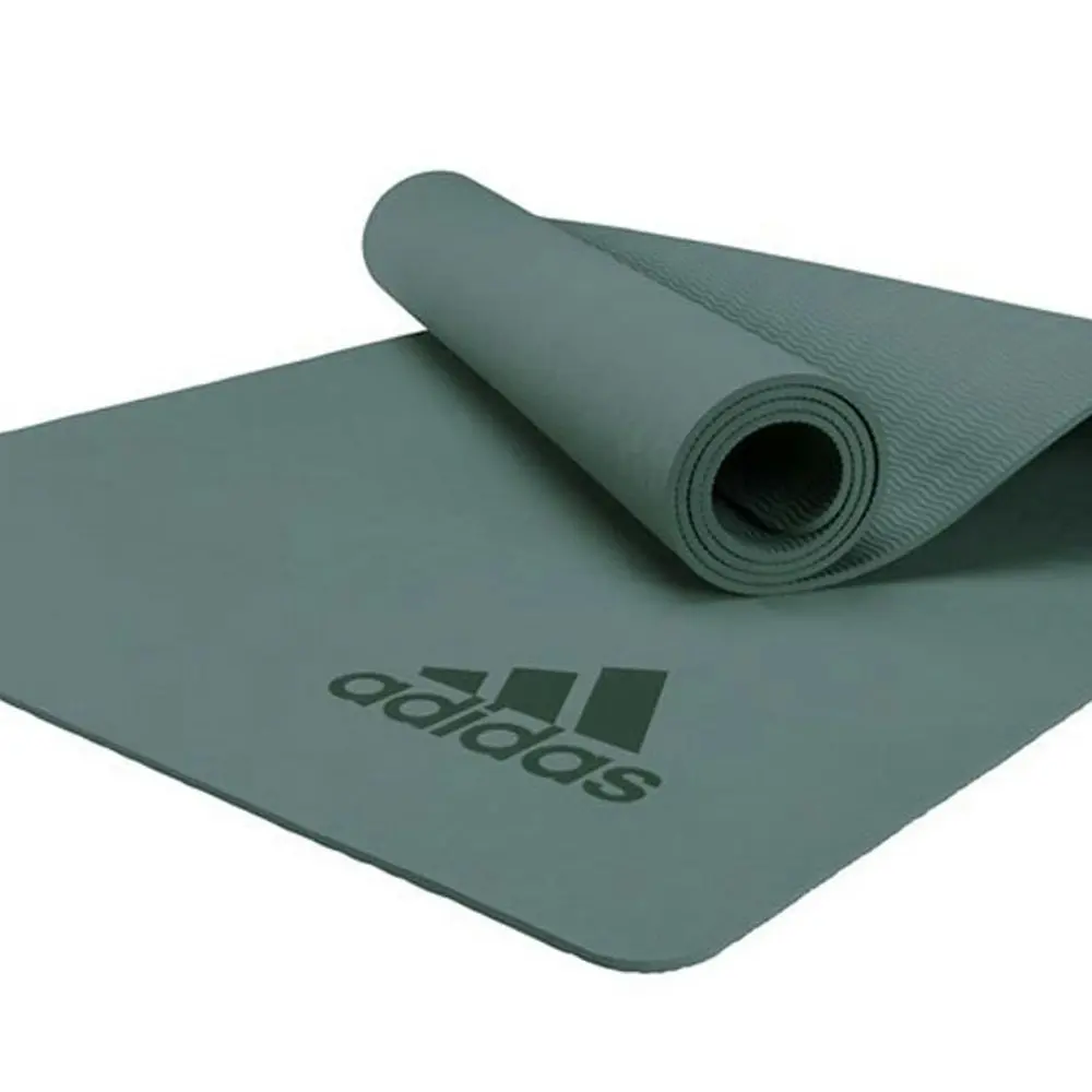 Adidas Premium Yoga/Pilates Mat 5mm Exercise Training/Fitness Workout Raw Green