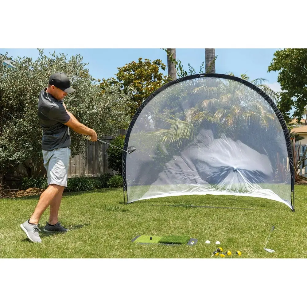 SKLZ Home Driving Range Outdoor Golf Net/Golf Balls/Tee/Launch Pad Training Kit