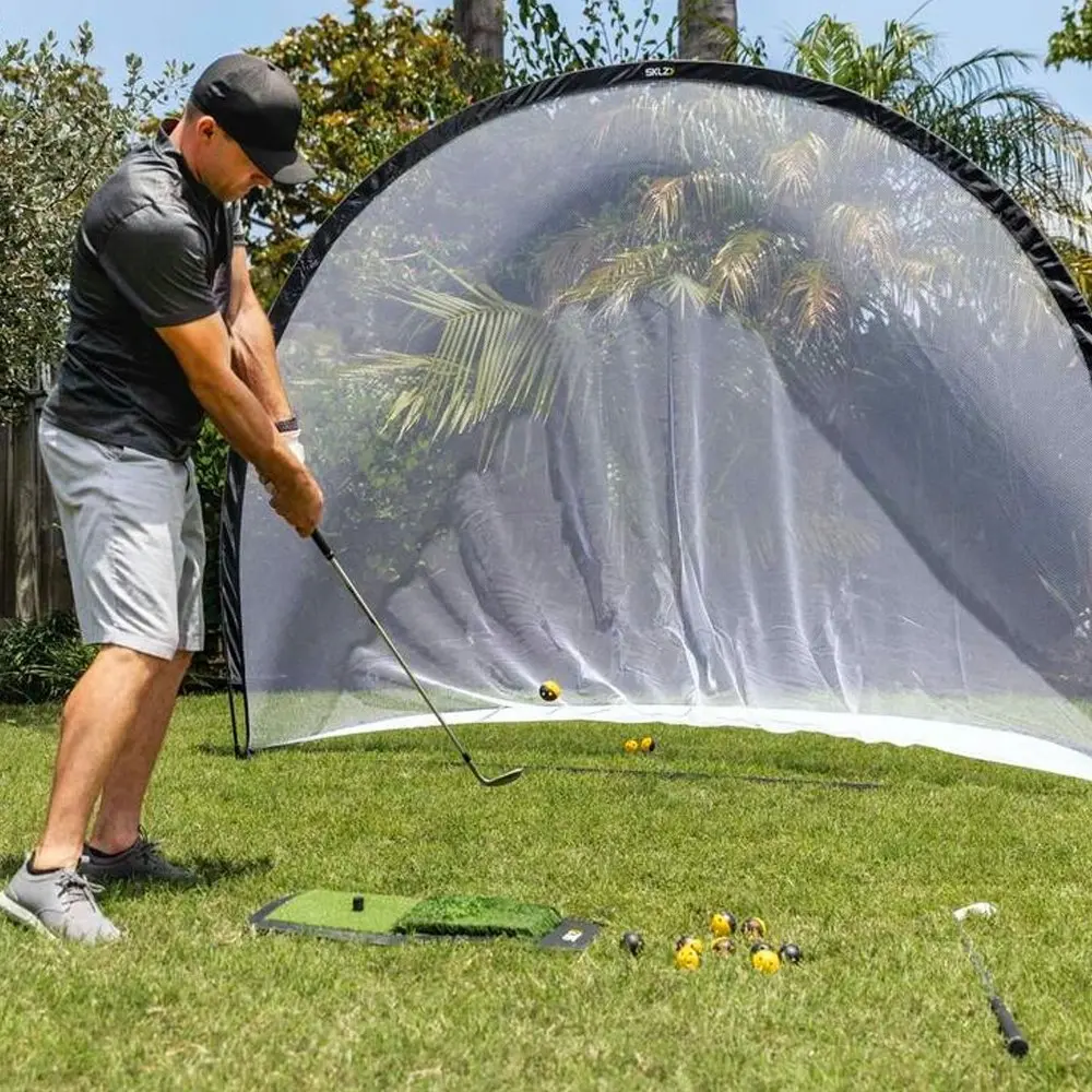 SKLZ Home Driving Range Outdoor Golf Net/Golf Balls/Tee/Launch Pad Training Kit