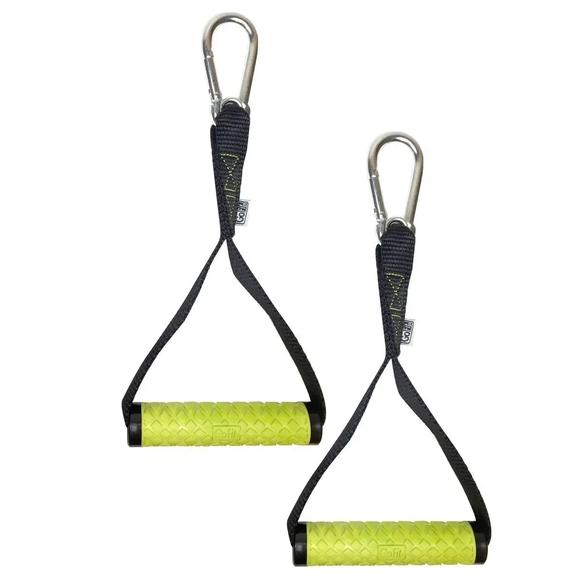 2pc Gofit 25cm Strength Training Gym Workout Pull Handles for Power Bands/Tubes