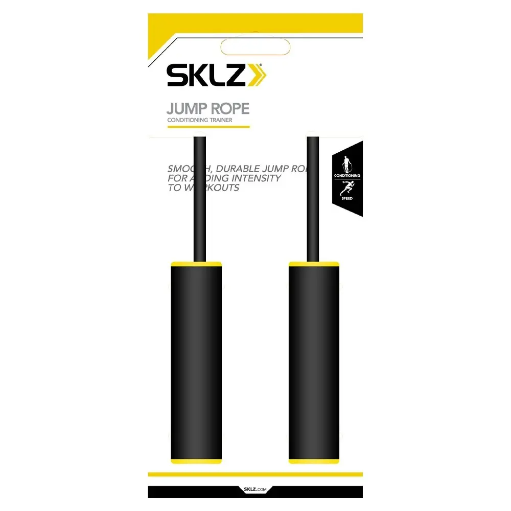 SKLZ 143in Adjustable Padded Grip Jump Skipping Rope Endurance Gym Training BLK