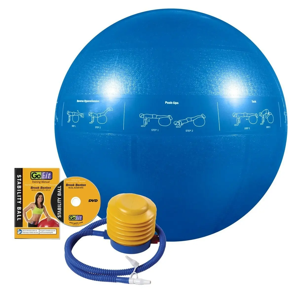 Gofit 55cm Proball Sports Gym Exercise Fitness/Yoga Training Stability Ball Blue