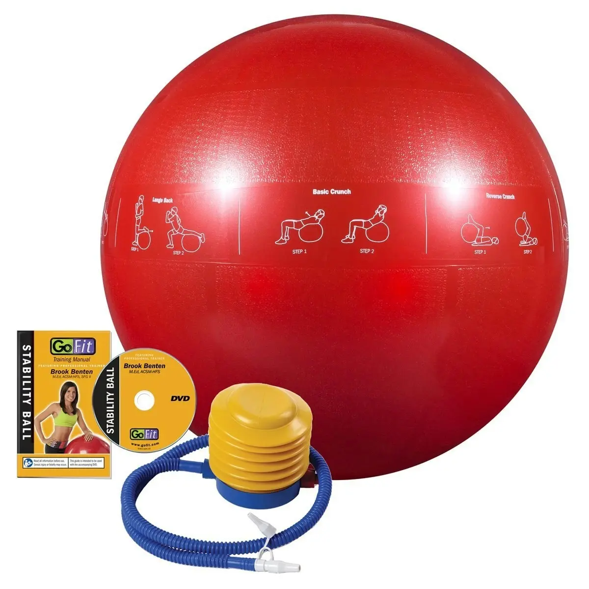 Gofit 65cm Proball Sports Gym Exercise Fitness/Yoga Training Stability Ball Red