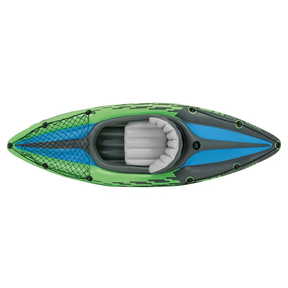 Intex Sports Challenger K1 Inflatable Kayak 1 Seat Floating Boat Oars River/Lake