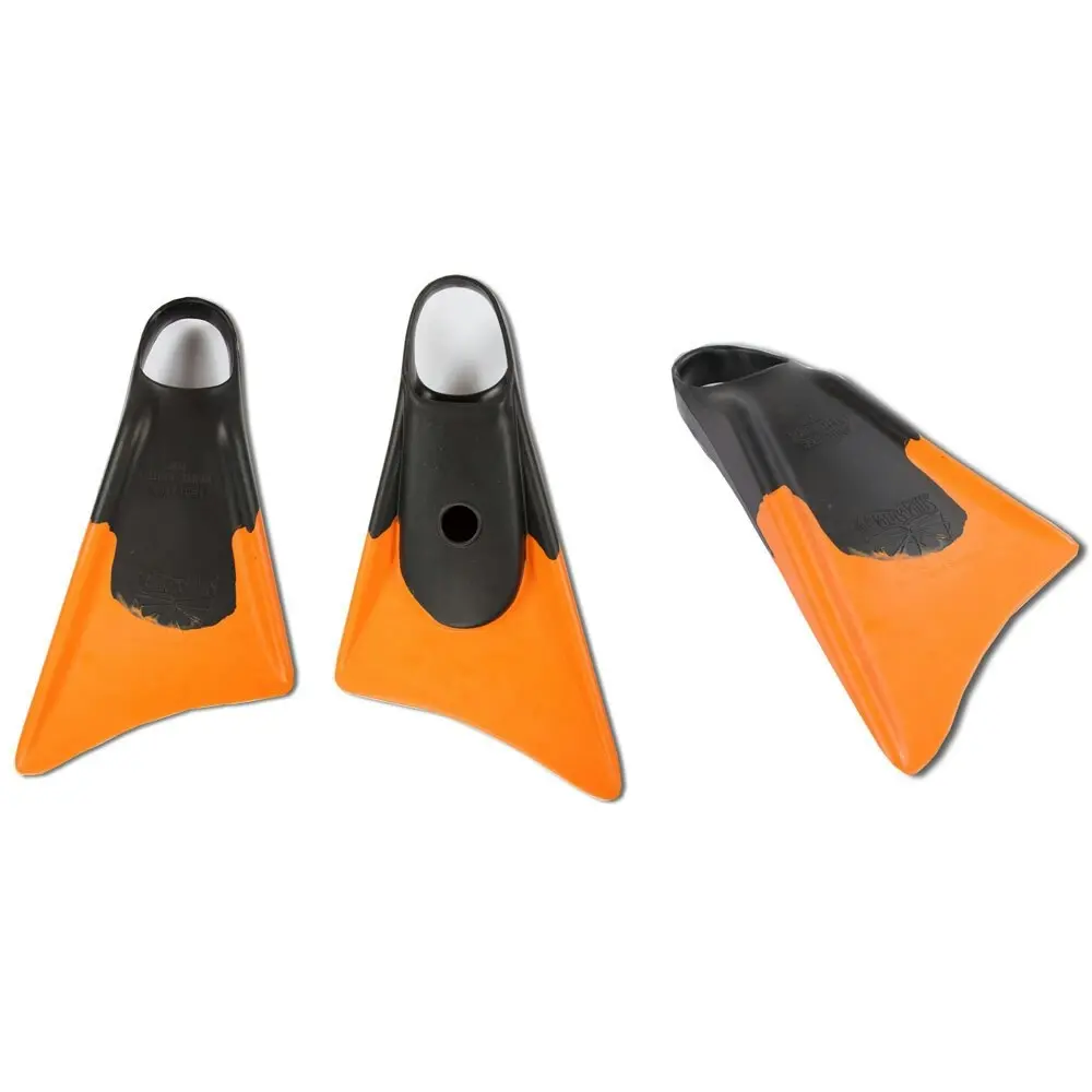 Makapuu Scuba Swimming Fin US 5-6.5 Small Rubber Training Flippers Black/Orange