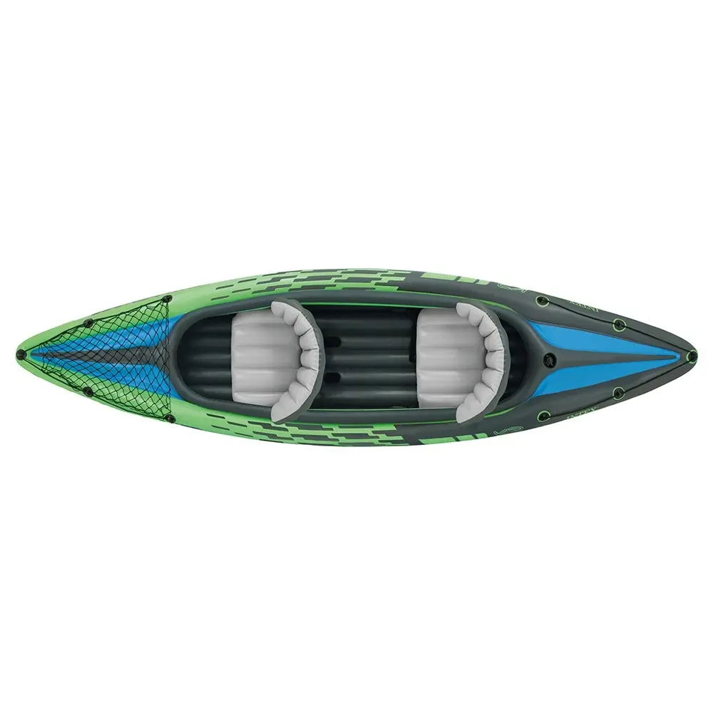 Intex Sports Challenger K2 Inflatable Kayak 2 Seat Floating Boat Oars River/Lake