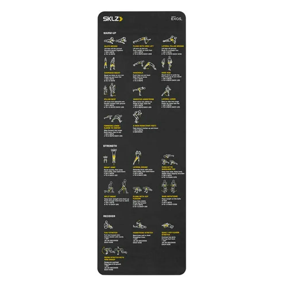 SKLZ Illustrated Chart Trainer Excersice Mat Yoga/Pilates/Gym Work Out Fitness