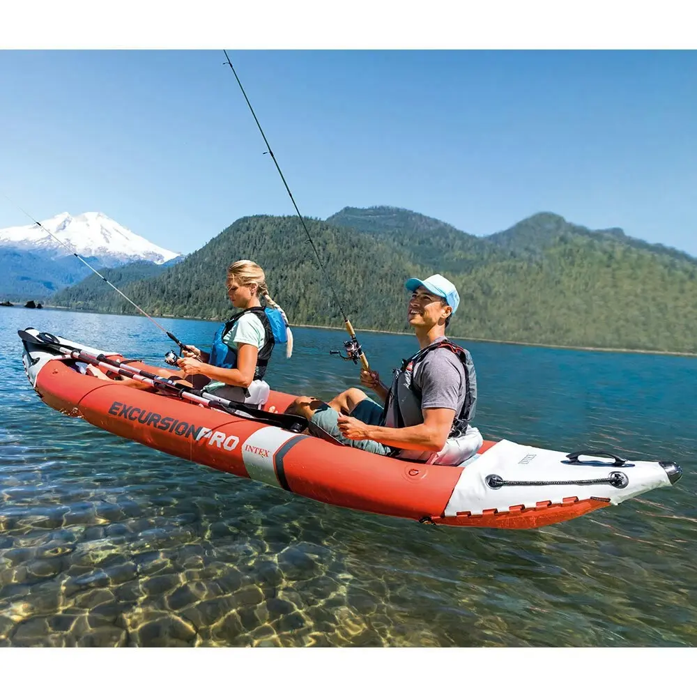 Intex 384cm Sports Excursion Pro Inflatable Fishing Kayak/Boat Oars River/Lake