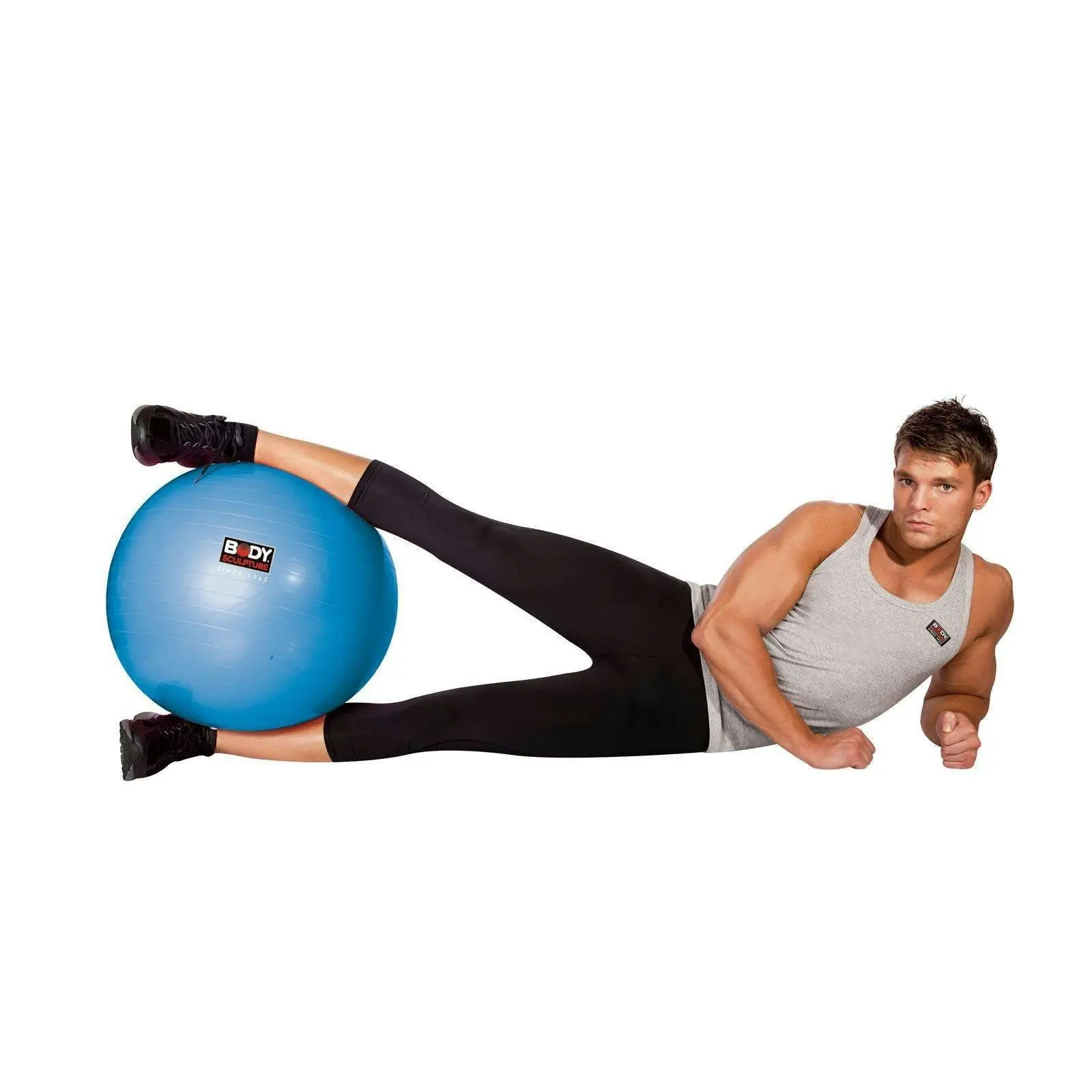 Body Sculpture 75cm Anti-Burst Gym/Yoga/Pilates Home Exercise Ball Blue w/ Pump