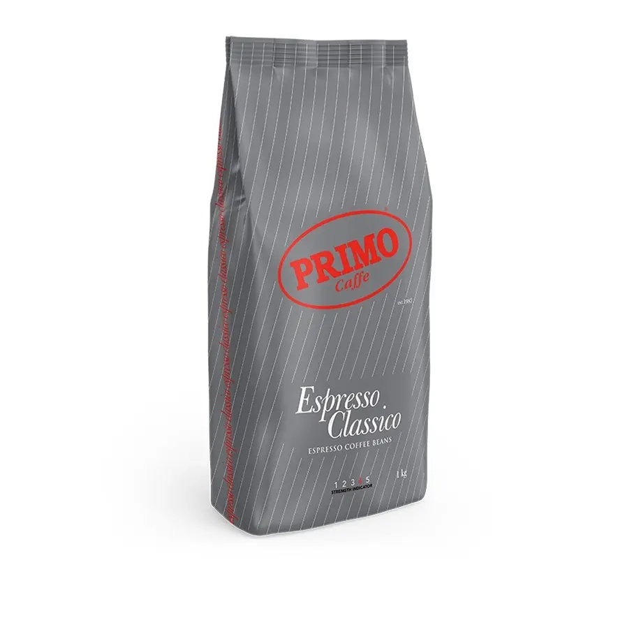 2x Primo Caffe Espresso Classico 1kg Coffee Beans Medium/Dark Roast Ints 4 Drink