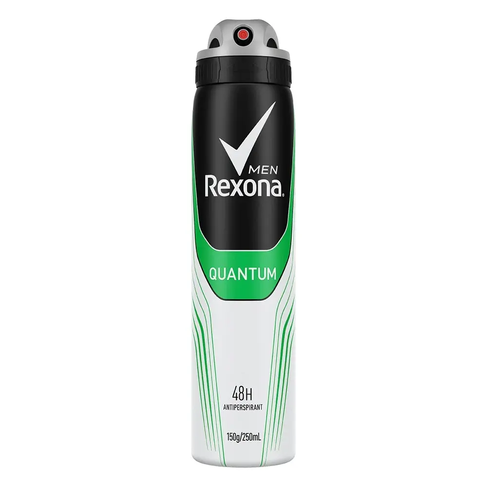 6x Rexona Anti-Perspirant 250ml Men Deodorant 48h Protection Body Spray Quantum