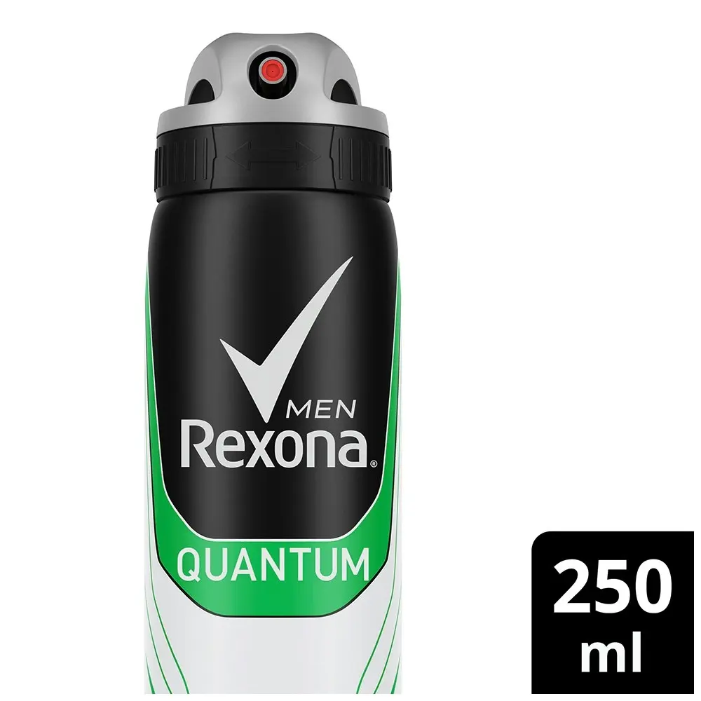 6x Rexona Anti-Perspirant 250ml Men Deodorant 48h Protection Body Spray Quantum