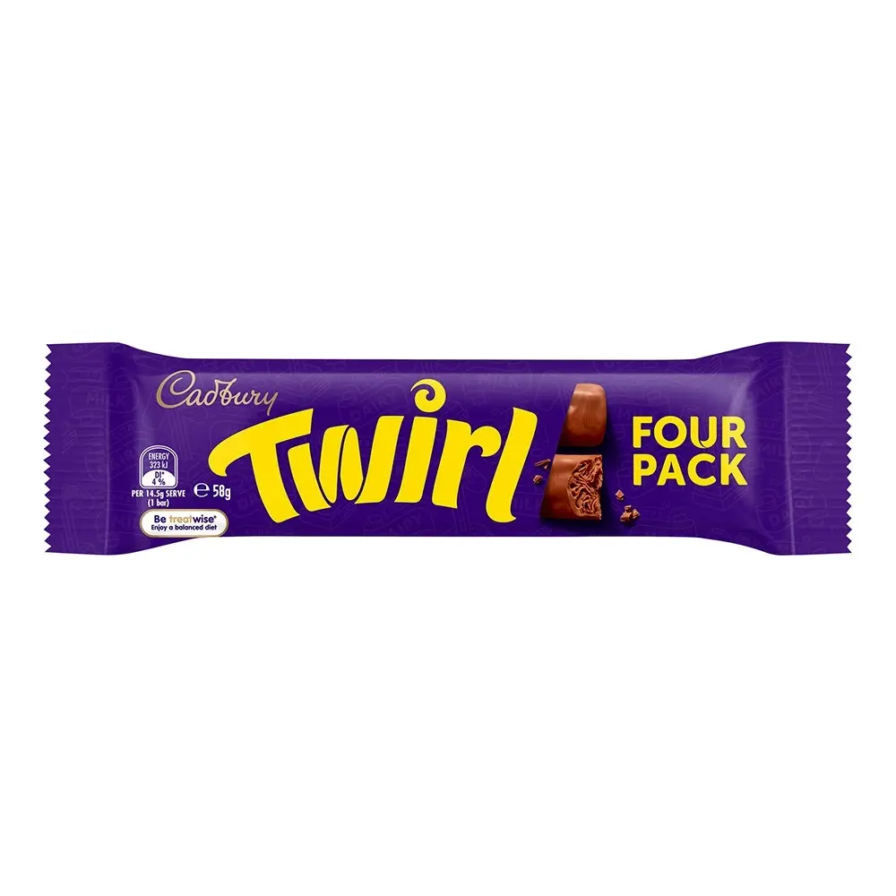 42pc Cadbury Dairy Milk Chocolate Twirl Bar 58g Choco Confectionery Sweet Snack