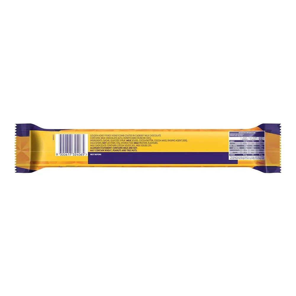 24pc Cadbury Crunchie Milk Chocolate Bar 80g Choco Coated Honeycomb Twin Pack